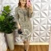 Vestido Tweed Tubinho Com Casaco Nanda - Preto - Milla Chic