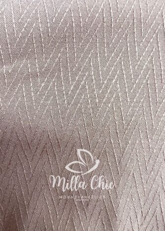 Vestido Viscolinho Maquinetado Longo Juju - Marrom - Milla Chic