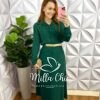 Milla Chic - millachic com br conjunto dunna com camisa e saia midi verona verde 1 Conjunto Dunna Com Camisa E Saia Mídi Verona - Verde - Milla Chic