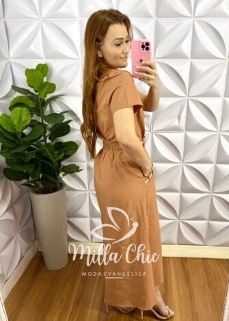 Milla Chic - millachic com br conjunto linho com detalhe em vies midi kelita areia copia 3 Conjunto Linho Com Detalhe Em Viés Mídi kelita - Capuchino - Milla Chic