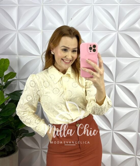 Conjunto Linhocel Blazer E Saia Reta Jessie - Terra Cota - Milla Chic