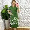 Conjunto Tecido Moletinho Manga Princesa Saia Mídi Melissa - Verde - Milla Chic
