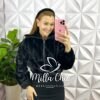 Milla Chic - millachic com br jaqueta puffer de pelo forrada de cetim luisa preta 2 Jaqueta Puffer De Pelo Forrada De Cetim Luísa - Preta - Milla Chic