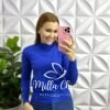 Saia Jeans Longa Evase Paulinha - Azul - Milla Chic