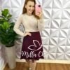 Milla Chic - millachic com br saia trico com elastico na cintura natalie cinza copia 2 Saia Tricô Com Elástico Na Cintura Natalie - Cherry - Milla Chic