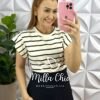 Tshirt Viscolycra Manga Muscle Maraisa - Preto e Branco - Milla Chic