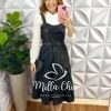 Vestido Couro Mídi Com Bojo Tatiane - Preto - Milla Chic