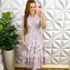 Vestido Laise de Algodão Mídi Laura - Lavanda - Milla Chic