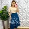 Blusa Cetim Manga Levemente Princesa Joana - Doce de Leite - Milla Chic