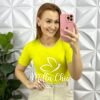 Blusa Trico Com Bordado De Pedraria Na Gola Liliana - Lima - Milla Chic