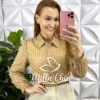Milla Chic - millachic com br camisa lasie manga longa botao encapado beatrice verde copia 1 Camisa Lasie Manga Longa Botão Encapado Beatrice - Areia - Milla Chic