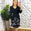 Milla Chic - millachic com br conjunto linho blusa manga longa saia com fenda sarah preto 2 Conjunto Linho Blusa Manga Longa Saia Com Fenda Sarah - Preto - Milla Chic
