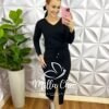 Milla Chic - millachic com br conjunto moletinho manga longa saia midi camile preto Conjunto Moletinho Manga Longa Saia Mídi Camile - Preto - Milla Chic