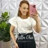Saia Plissada Alfaiataria Com Cinto Encapado Marina - Preta - Milla Chic