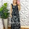 Vestido Dunna Longo Manga Babadinho Julia - Preto - Milla Chic