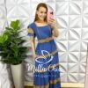 Milla Chic - millachic com br vestido dunna midi com marias e cinto bicolor marcela azul com marrom copia 2 Vestido Dunna Mídi Com Marias e Cinto Bicolor Marcela - Azul Claro - Milla Chic