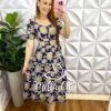 Vestido Rechilieu Bordado Em Alto Relevo Helena - Azul - Milla Chic