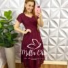 Vestido Laíse 100% Algodão Com Guipper Analice - Cherry - Milla Chic
