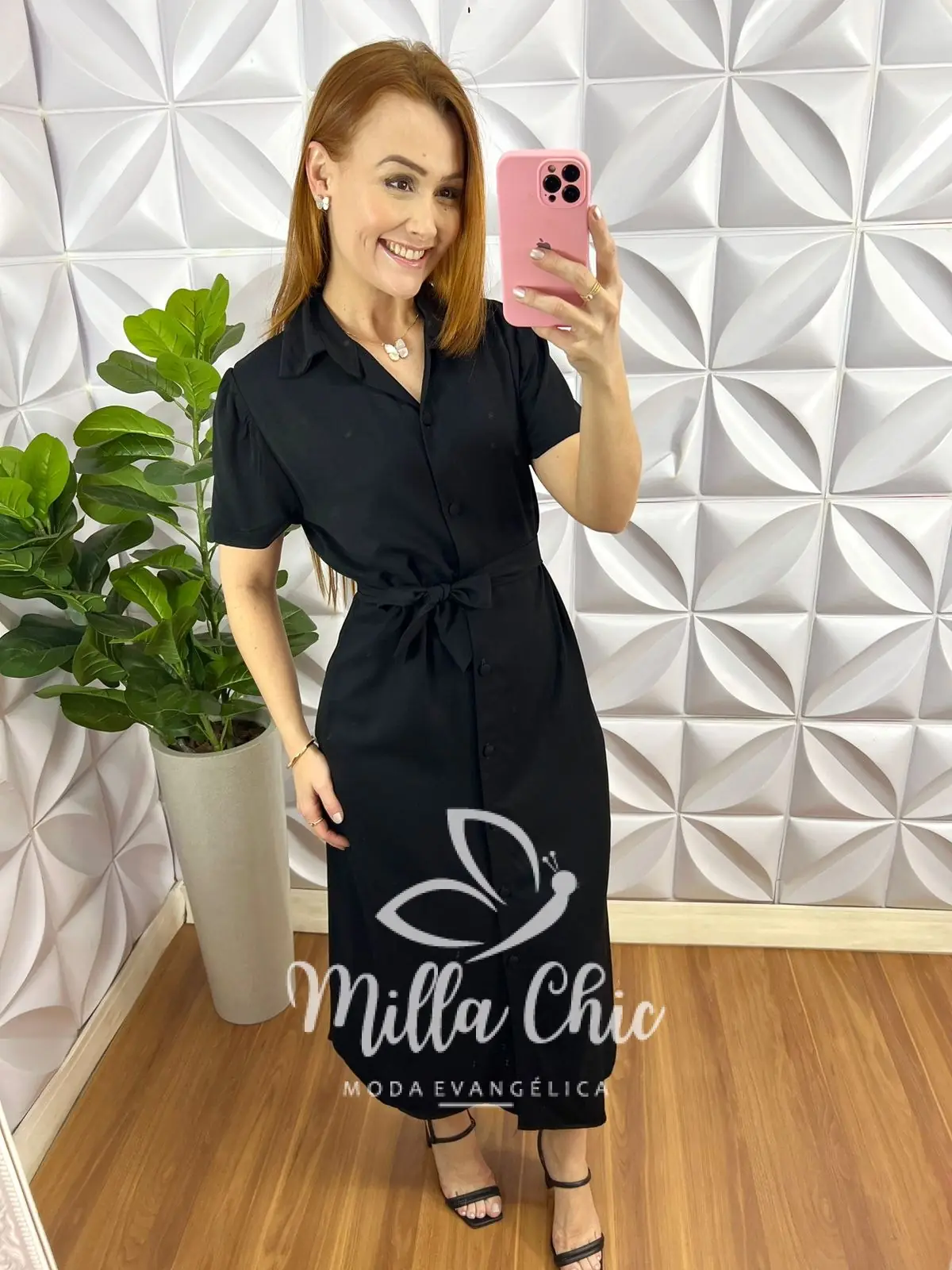 Chemise Sarja Com Algodão Mídi Com Manga Raglan Duda – Preto – Milla Chic Chemise Sarja Com Algodão Mídi Com Manga Raglan Duda - Preto - Milla Chic