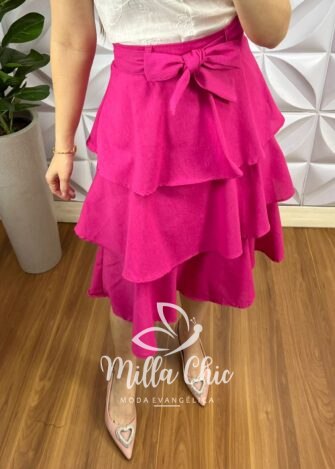 Blusa Cambraia de Linho Com Aplicação de Coração Barbara - Branca - Milla Chic