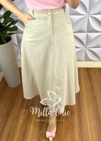 Blusa Cambraia De Linho Com Bordado Richelieu Carine - Rosa Ballet - Milla Chic