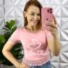 Milla Chic - millachic com br blusa malha de algodao com bordados perola e guipper alanis rosa ballet 1 Blusa Malha De Algodão Com Bordados Perola e Guipper Alanis - Rosa Ballet - Milla Chic