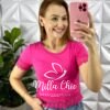 Blusa Malha De Algodão Com Bordados Perola e Guipper Alanis - Pink - Milla Chic