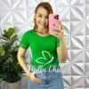 Milla Chic - millachic com br blusa malha de algodao com bordados perola e guipper alanis verde 2 Blusa Malha De Algodão Com Bordados Perola e Guipper Alanis - Verde - Milla Chic