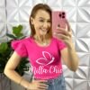 Milla Chic - millachic com br blusa malha de algodao manga babadinho leise lana rosa ballet Blusa Malha De Algodão Manga Babadinho Leise Lana - Pink - Milla Chic