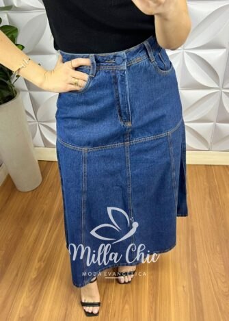 Blusa Tricot Modal Gola Marcada Manga Curta Celeste - Preta - Milla Chic