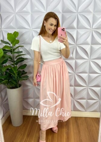 Blusa Tricot Modal Manga Raglan Cátia - Branco - Milla Chic