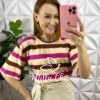 Milla Chic - millachic com br blusa viscolycra listrada com manga raglan maria azul copia Blusa Viscolycra Listrada Com Manga Raglan Maria - Rosa - Milla Chic