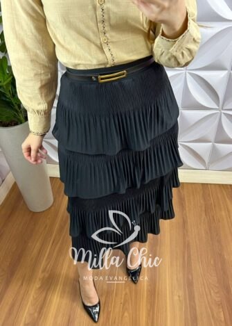 Camisa Linho Com Bordado de Maquina Manga Longa Flavia - Areia - Milla Chic
