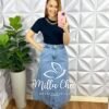 Milla Chic - millachic com br saia jeans midi evase com bolsos debora jeans 3 Saia Jeans Mídi Evase Com Bolsos Debora - Jeans - Milla Chic