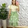 Milla Chic - millachic com br saia linho com camadas tres marias midi stela verde menta Saia Linho Com Camadas Três Marias Mídi Stela - Verde Menta - Milla Chic