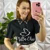 Saia Sarja Com Elastano Com Fenda E Bolsos Laterais Com Cinto Tamires - Branca - Milla Chic