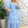Milla Chic - millachic com br vestido chiffon devore midi tres marias estela azul Vestido Chiffon Devore Mídi Três Marias Estela - Baby Blue - Milla Chic