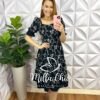 Vestido Dunna Bordado Mídi Jessica - Preto - Milla Chic