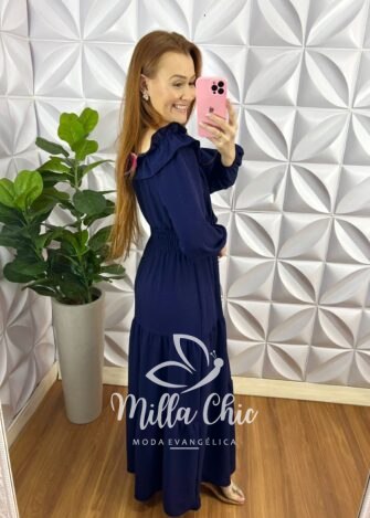 Milla Chic - millachic com br vestido dunna longo manga 78 juliana terra cota 3 Vestido Dunna Longo Manga 7/8 Juliana - Terra Cota - Milla Chic