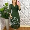 Vestido Tule Rendado Mídi Três Marias Rafaela - Preto - Milla Chic