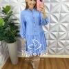 Milla Chic - millachic com br vestido viscolinho oversized manga longa geysa verde copia Vestido Viscolinho Oversized Manga Longa Geysa - Azul - Milla Chic