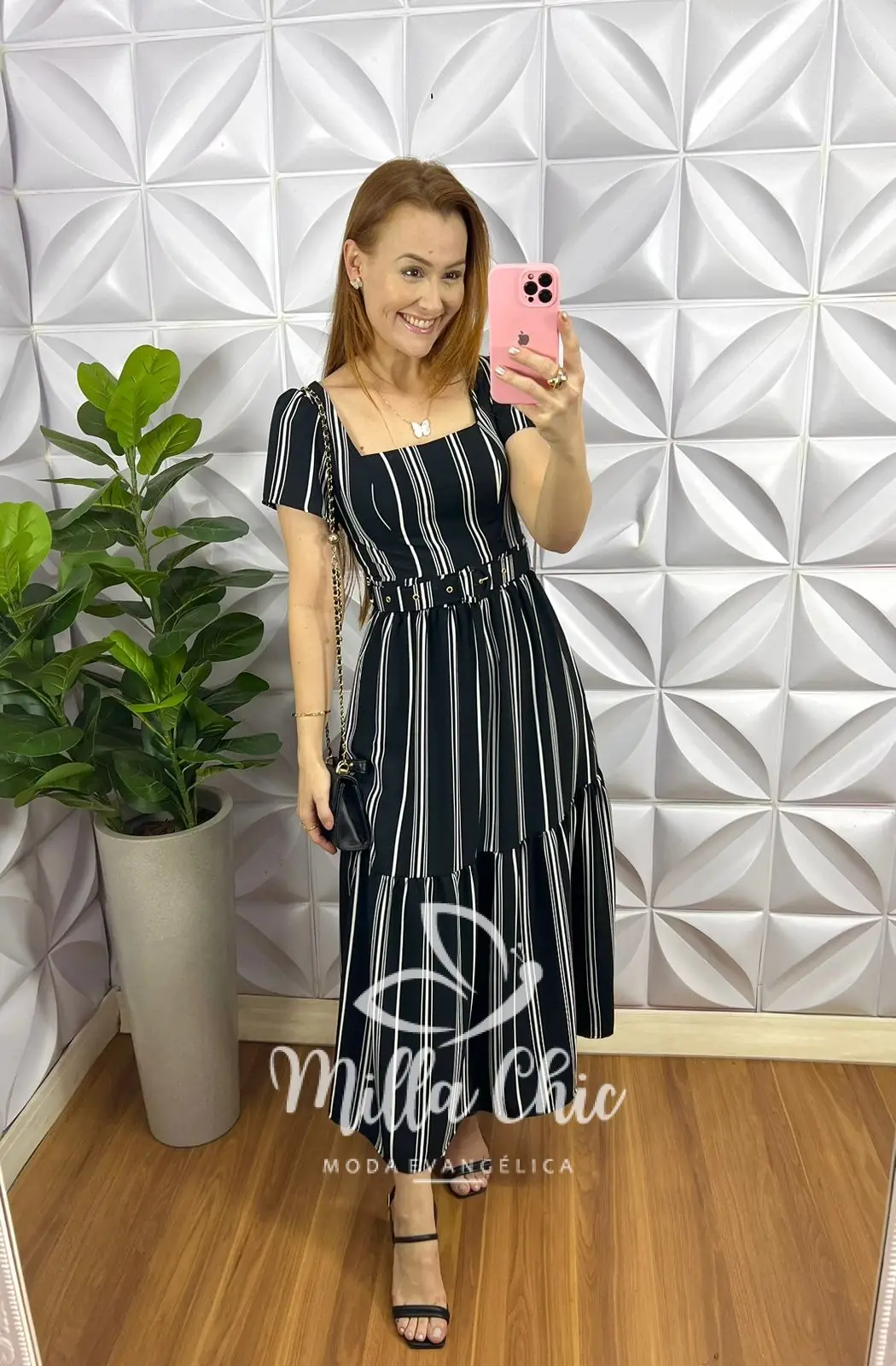 Vestido Crepe Alfaiataria Longo Cinto Encapado Julia – Preto – Milla Chic Vestido Crepe Alfaiataria Longo Cinto Encapado Julia - Preto - Milla Chic