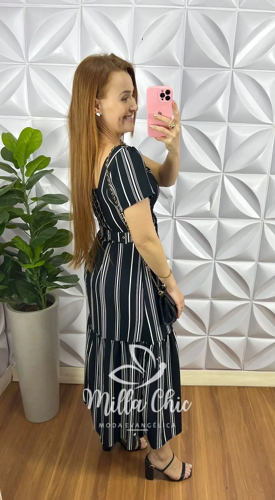 Vestido Crepe Alfaiataria Longo Cinto Encapado Julia – Preto – Milla Chic Vestido Crepe Alfaiataria Longo Cinto Encapado Julia - Preto - Milla Chic
