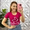 Blusa Canelada Com Botões Funcionais Priscila - Pink - Milla Chic