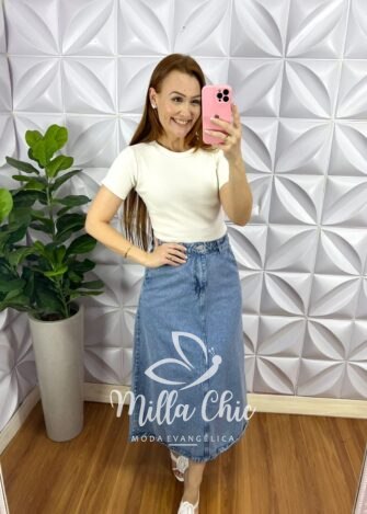 Blusa Canelada Ribana Candy Color Mila - Branca - Milla Chic