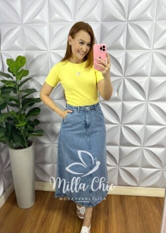 Blusa Canelada Ribana Candy Color Mila - Manteiga - Milla Chic