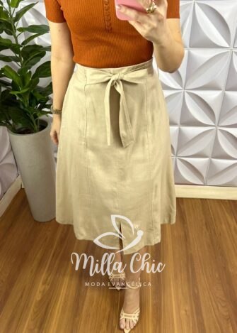 Blusa Tricot Modal Com Botões No Busto Janaina - Terra Cota - Milla Chic