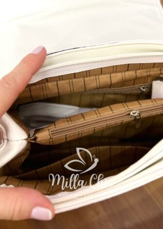 Bolsa Media Com Lencinho E Alça Alane - Branco - Milla Chic