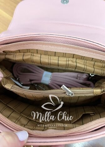 Bolsa Media Com Lencinho E Alça Alane - Vermelha - Milla Chic