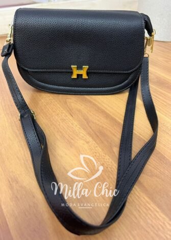 Bolsa Pequena Com Alça E Carteira Hellen - Preta - Milla Chic